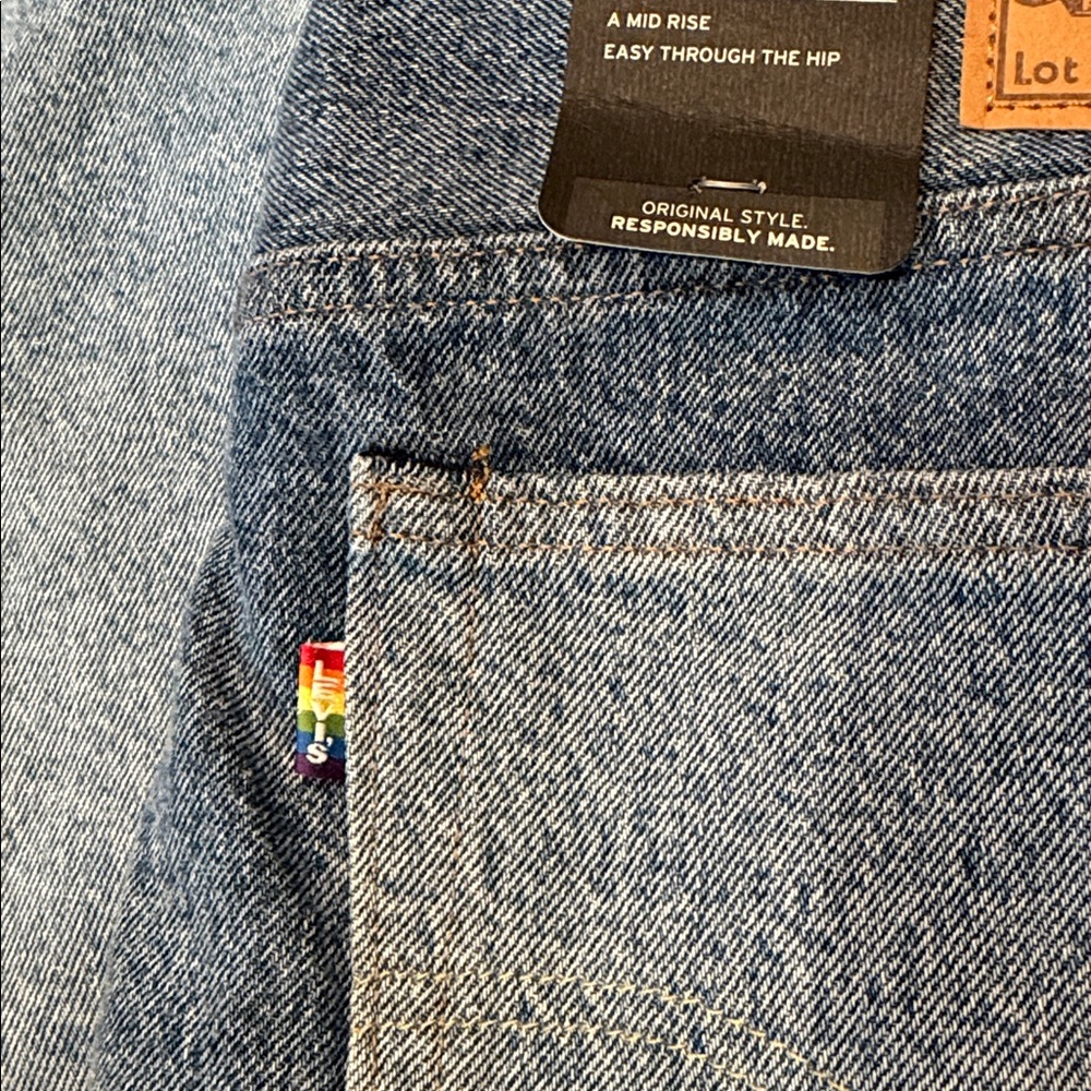 Levi’s Moon & Stars PRIDE Icon Long Denim Skirt s L - Picture 8 of 10